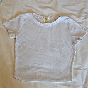 🩴 White Cropped Tshirt Size M